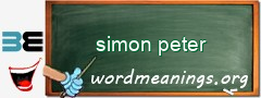 WordMeaning blackboard for simon peter